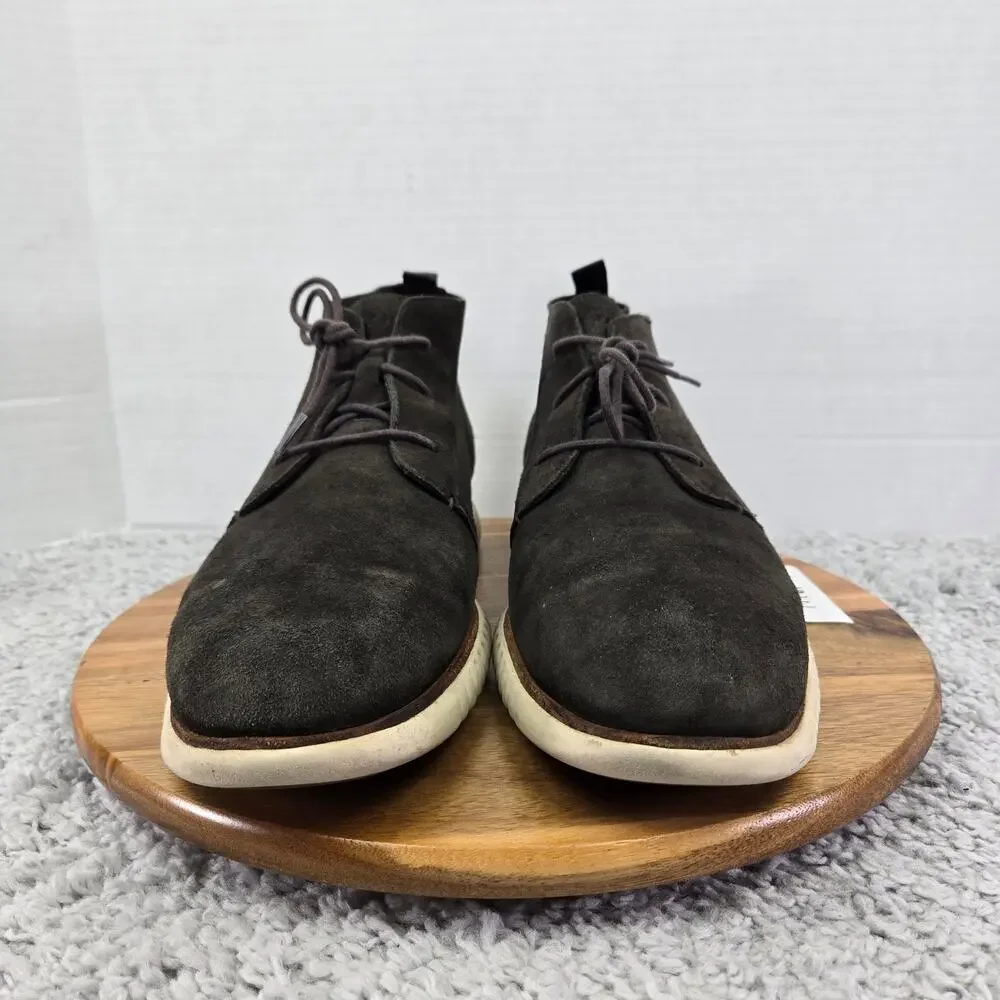 Cole Haan Men 13M Grand Os Gray Suede Casual Lifestyle Daily Lace Up Chukka Boot